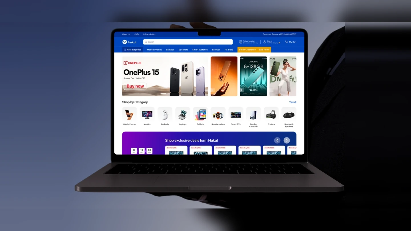 Hukut — the Nepali electronics storefront